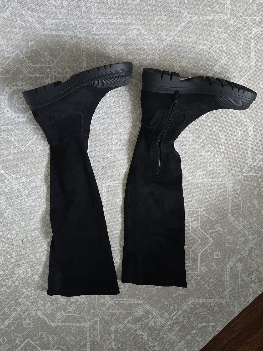 Black Over-the-Knee Boots - Classic Women's Tall Boot - Picture 4 of 5